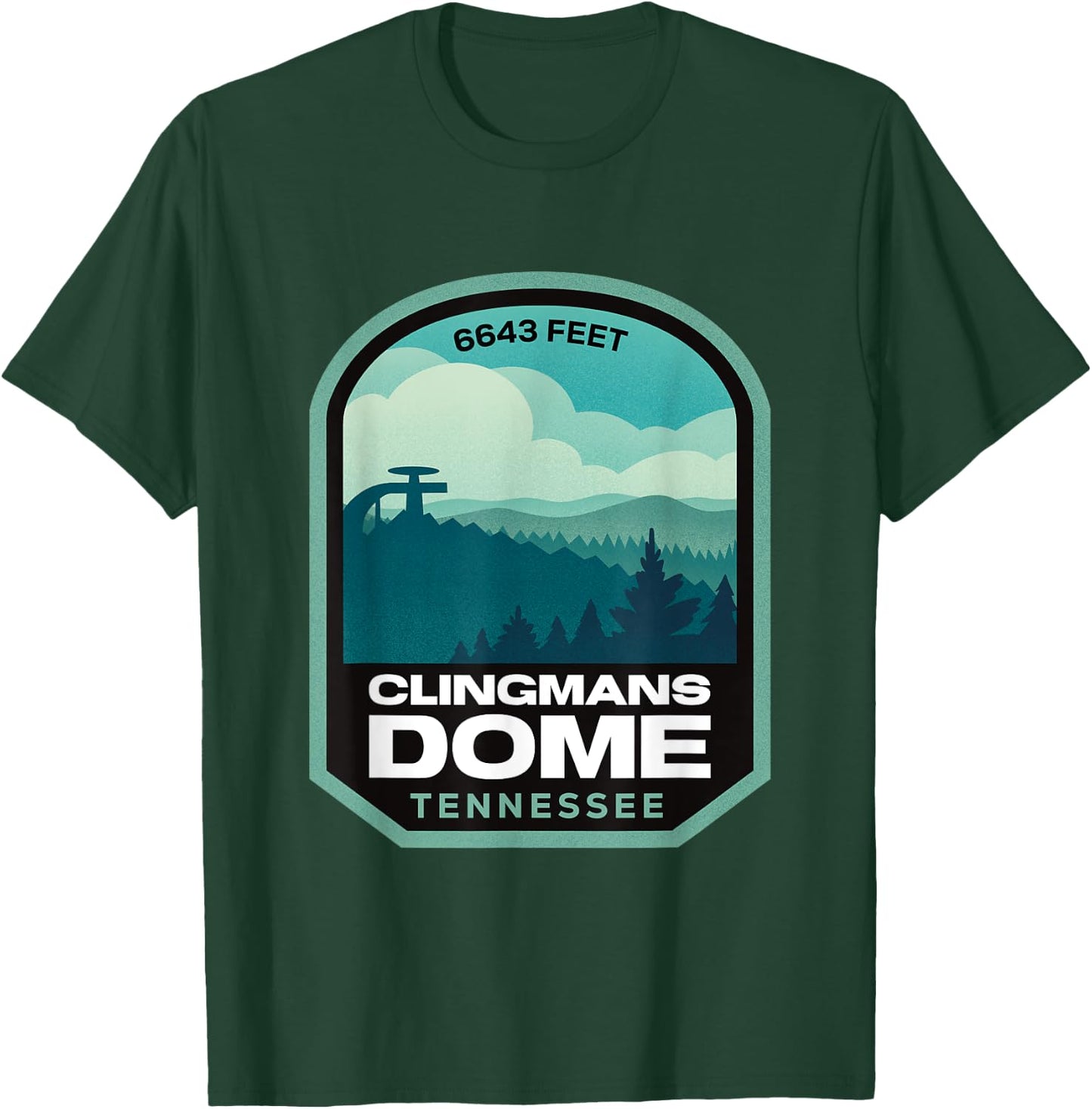 Clingmans Dome Smoky Mountains Tennessee T-Shirt - T-Shirt | Forest