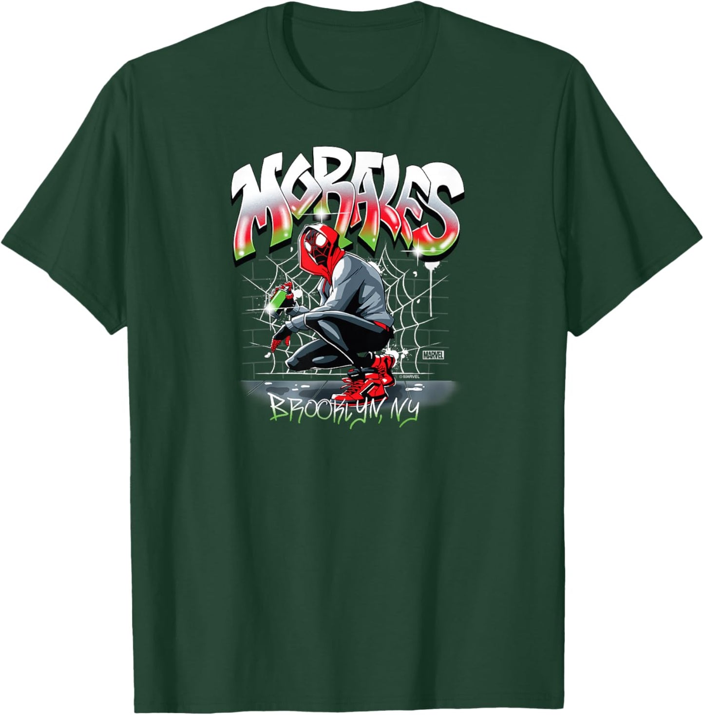 Spider-Man - Miles Morales Spray Paint T-Shirt - T-Shirt | Forest