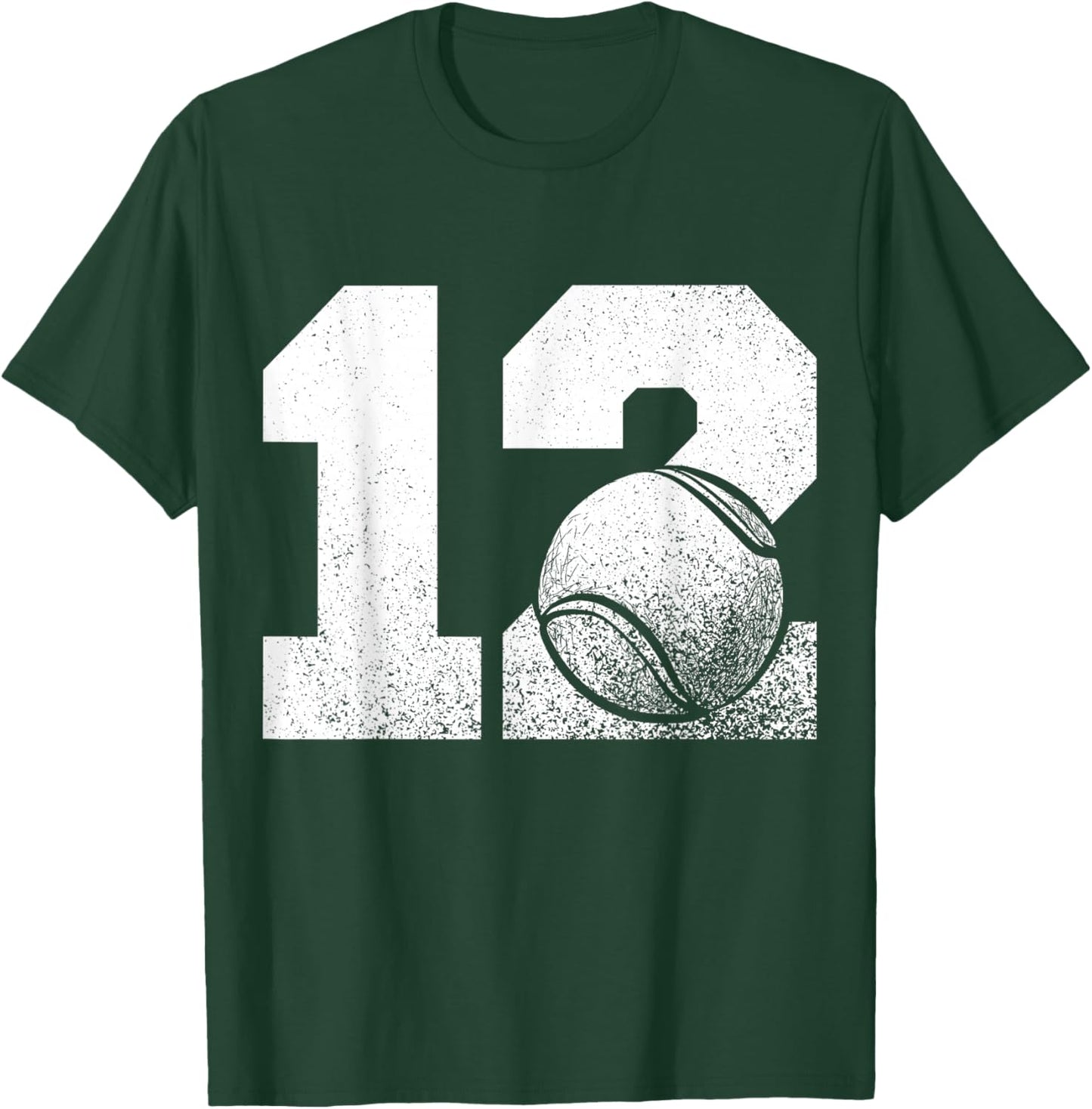 12th Birthday Boy Tennis Player Tennis 12 Years Old T-Shirt - T-Shirt | Forest