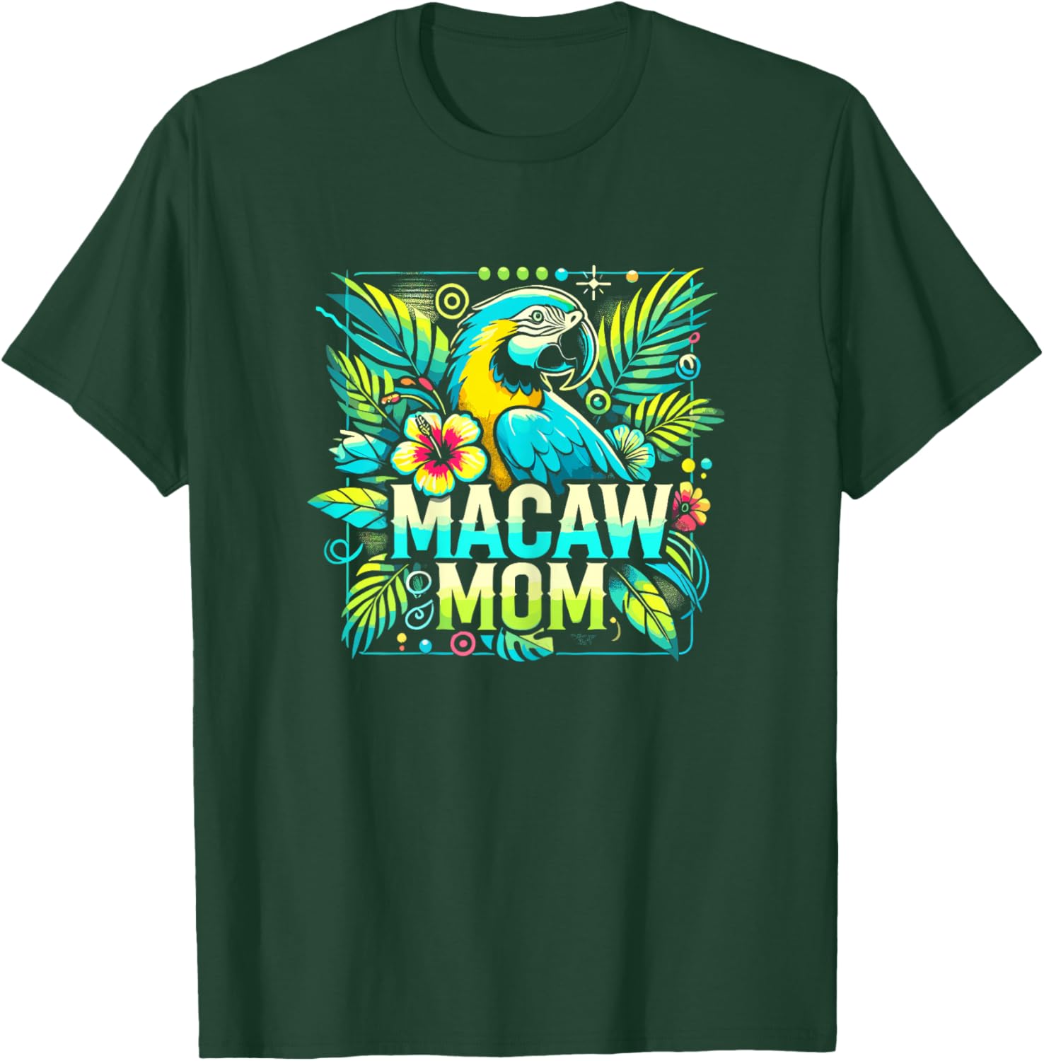 Macaw Mom Shirt Macaw Shirt Mother Mama Blue Yellow Macaw T-Shirt - T-Shirt | Forest