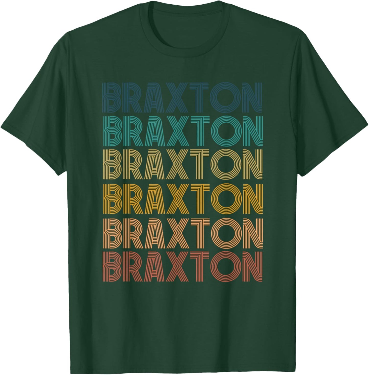 Retro Vintage BRAXTON Classic Name Cool 80s 90s T-Shirt - T-Shirt | Forest