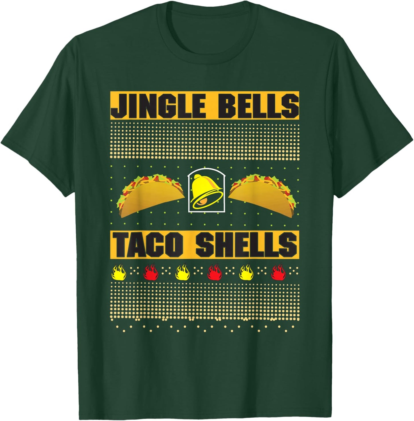 Taco Lover Mexican Food Jingle Bells Taco Shells T-Shirt - T-Shirt | Forest