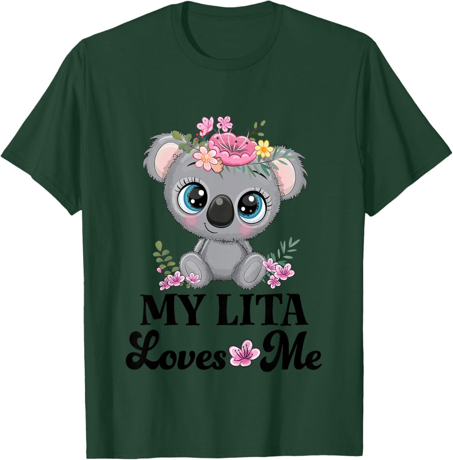 Kids My Lita Loves Me Granddaughter Koala T-Shirt - T-Shirt | Forest