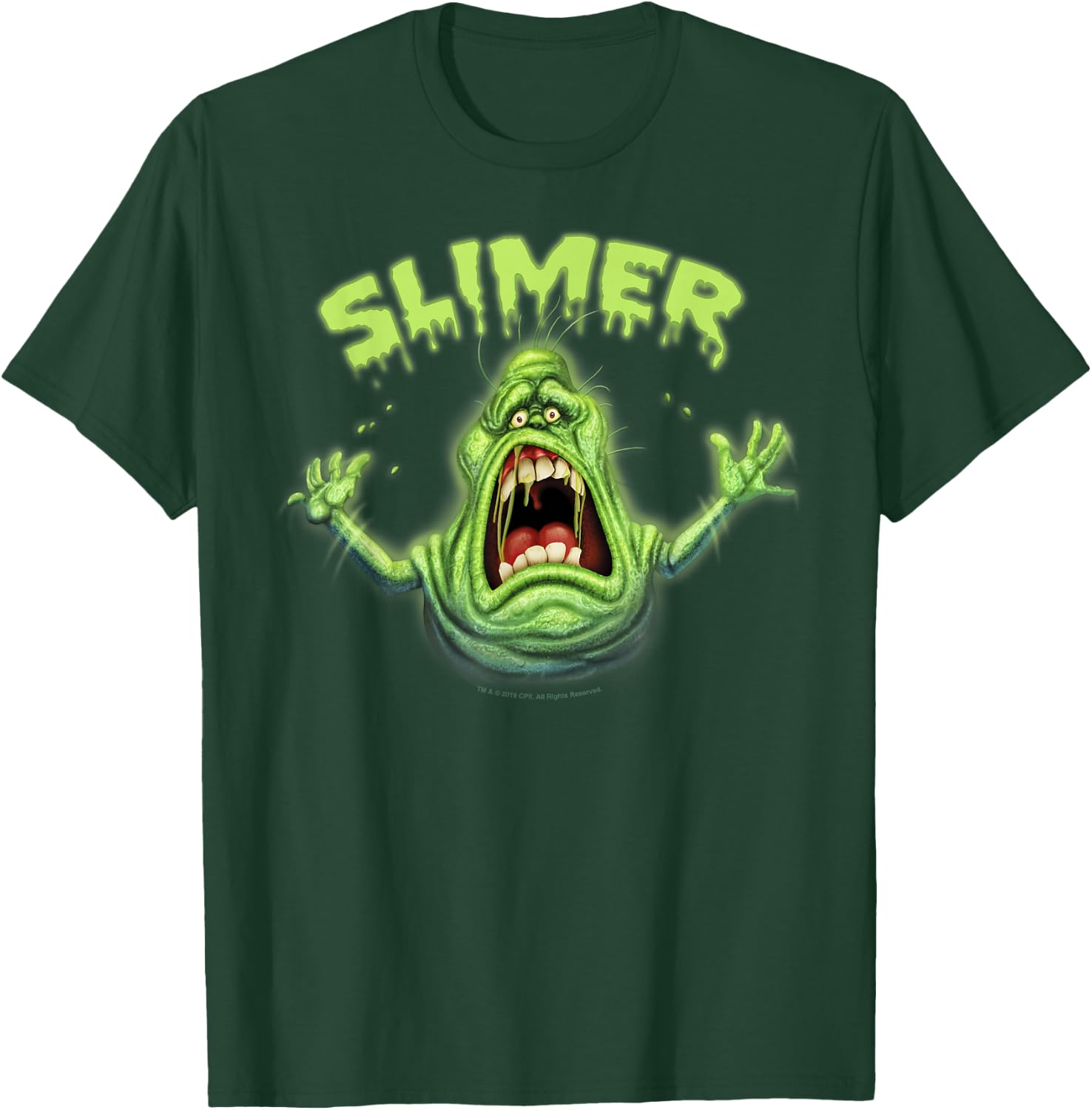 Ghostbusters Slimer Neon Portrait T-Shirt - T-Shirt | Forest