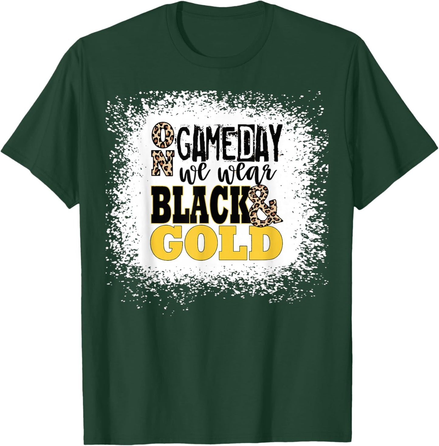 On Gameday Football We Wear Gold and Black T-Shirt - T-Shirt | Forest