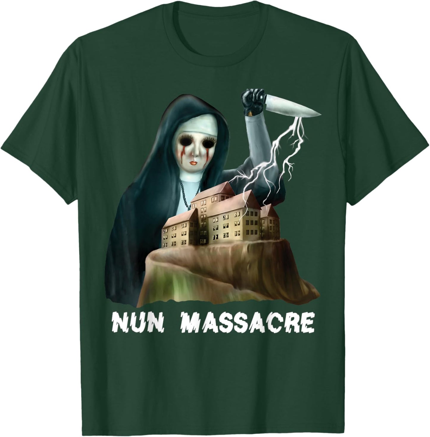 Nun Massacre Survival Horror Game Maniac T-Shirt - T-Shirt | Forest