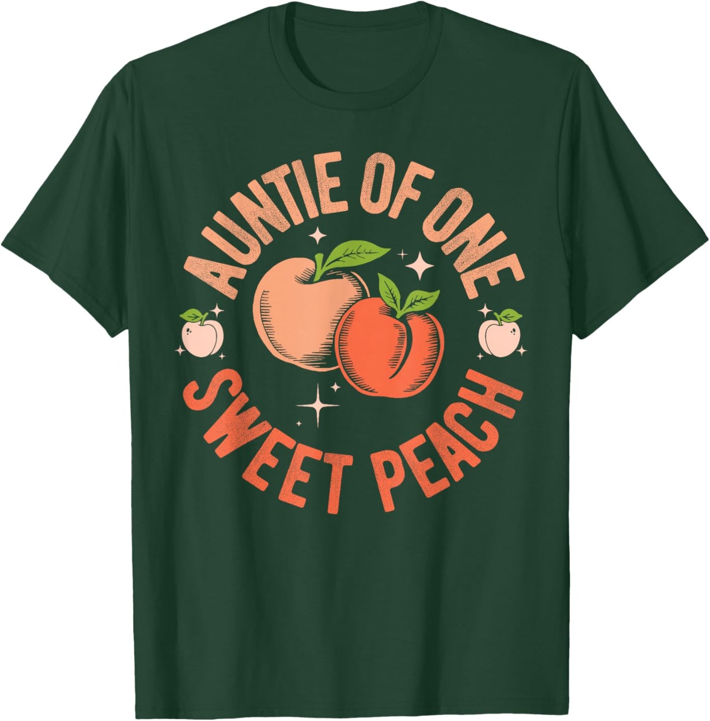 Auntie First Birthday One Sweet Peach Bday Family Matching T-Shirt - T-Shirt | Forest