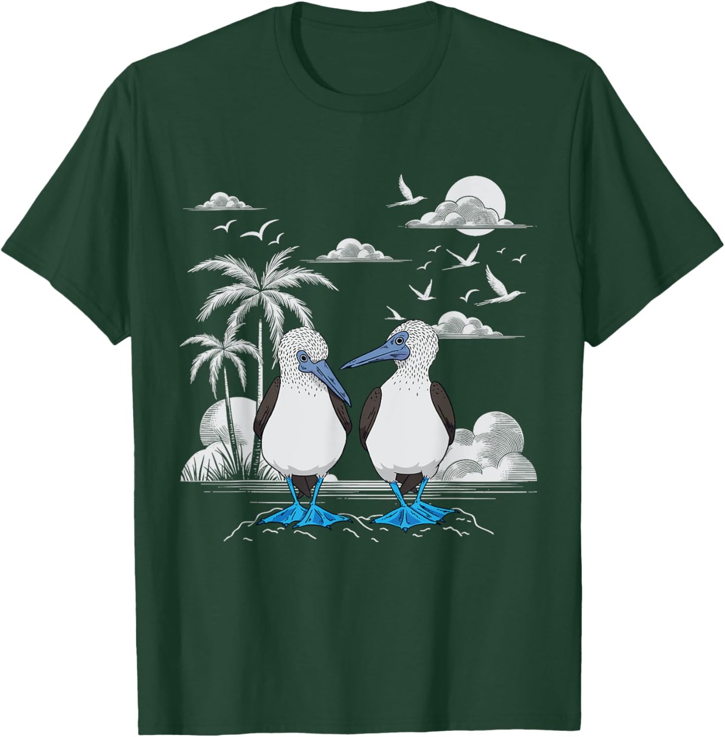 Seabirds Blue Footed Booby Bird Galapagos T-Shirt - T-Shirt | Forest