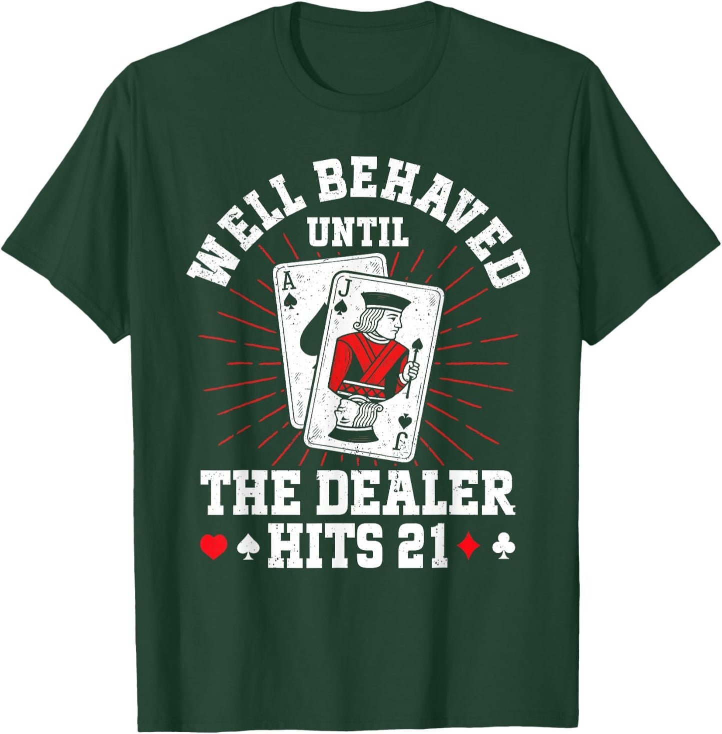 Black Jack Funny Casino Card Game T-Shirt - T-Shirt | Forest