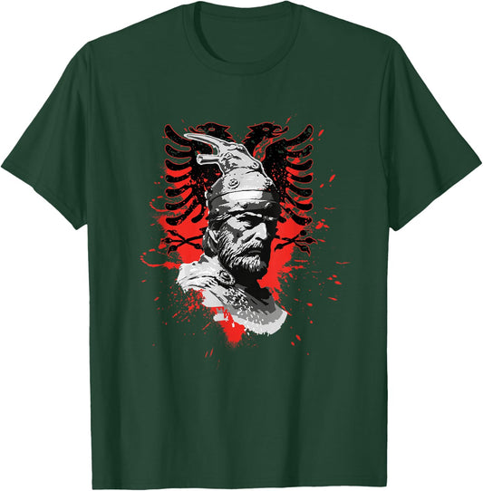 Skanderbeg Albania and Kosovo flag for proud Albanians T-Shirt - T-Shirt | Forest