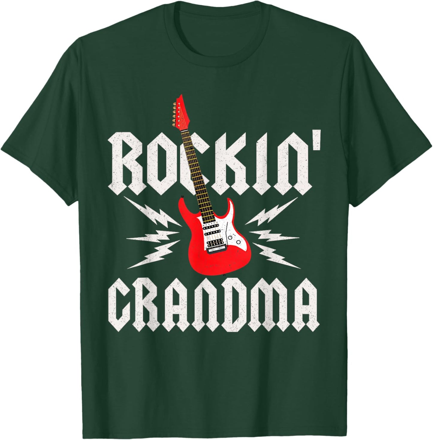 Grandma Rockin One Birthday Family Matching Rock Guitar T-Shirt - T-Shirt | Forest