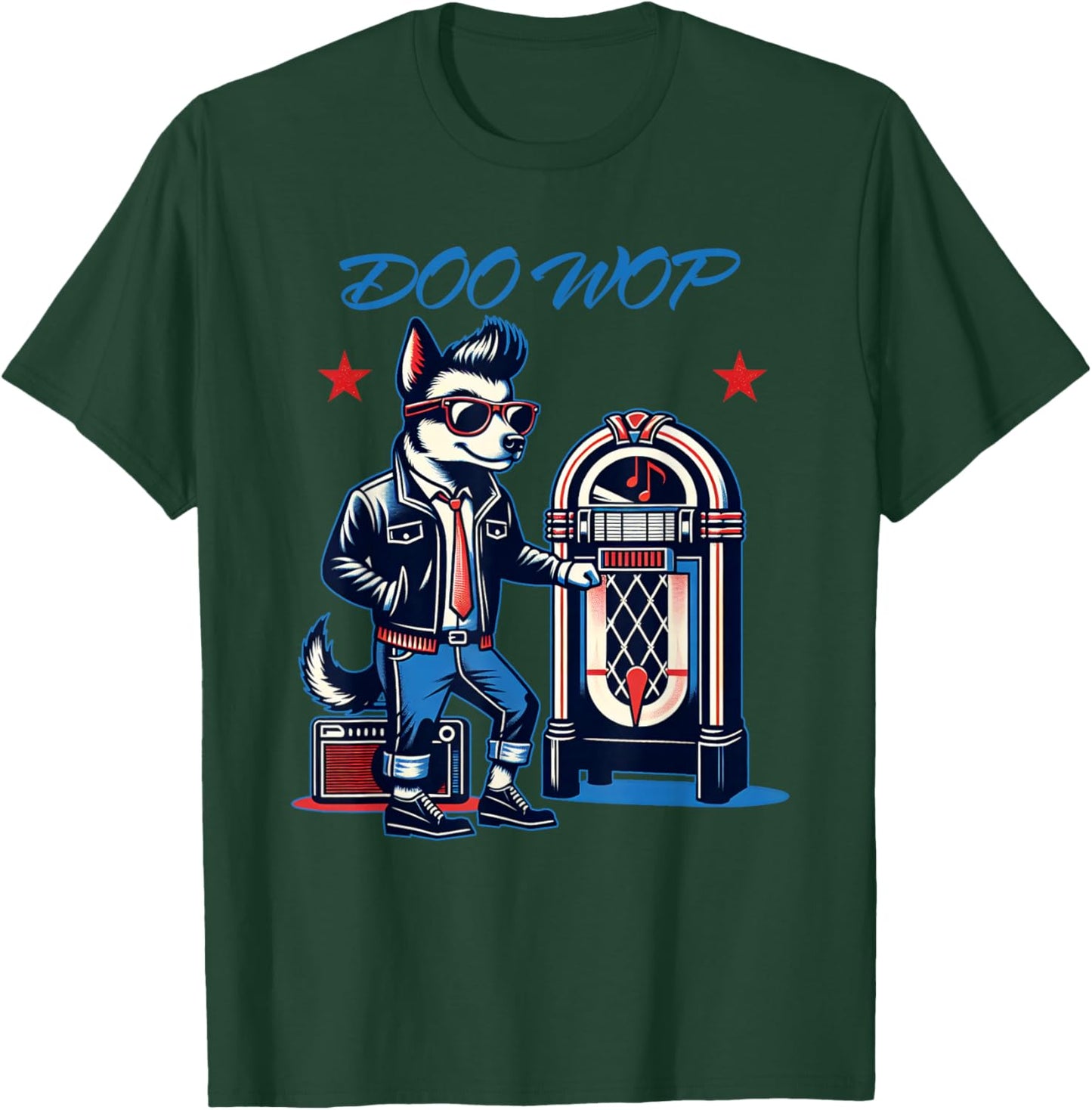 Rock N Roll 50s Sock Hop Dance Dog Doo Wop Rockabilly 1950s T-Shirt - T-Shirt | Forest