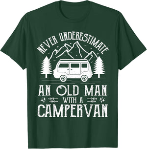 Never underestimate and old man with a campervan Gifts T-Shirt - T-Shirt | Forest