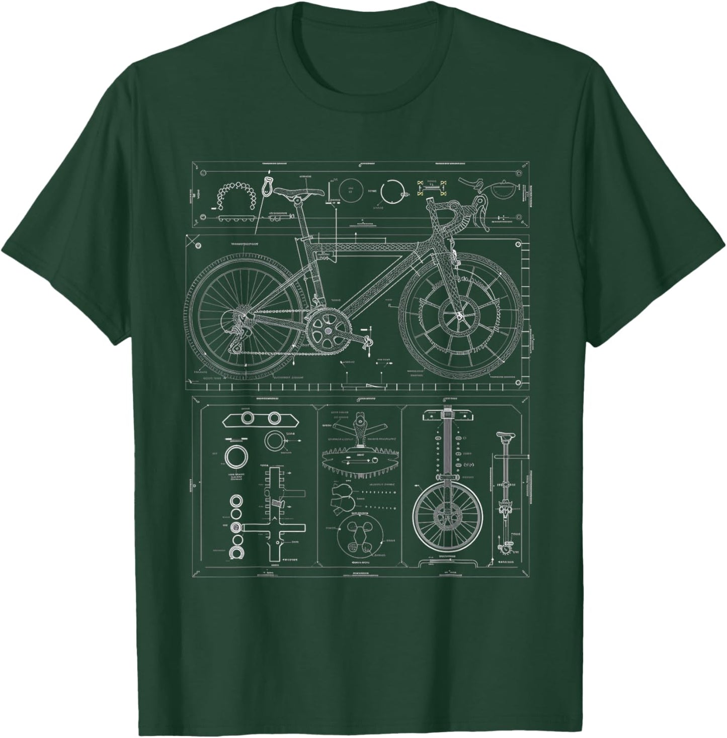 Bicycle gearbox diagram T-Shirt - T-Shirt | Forest