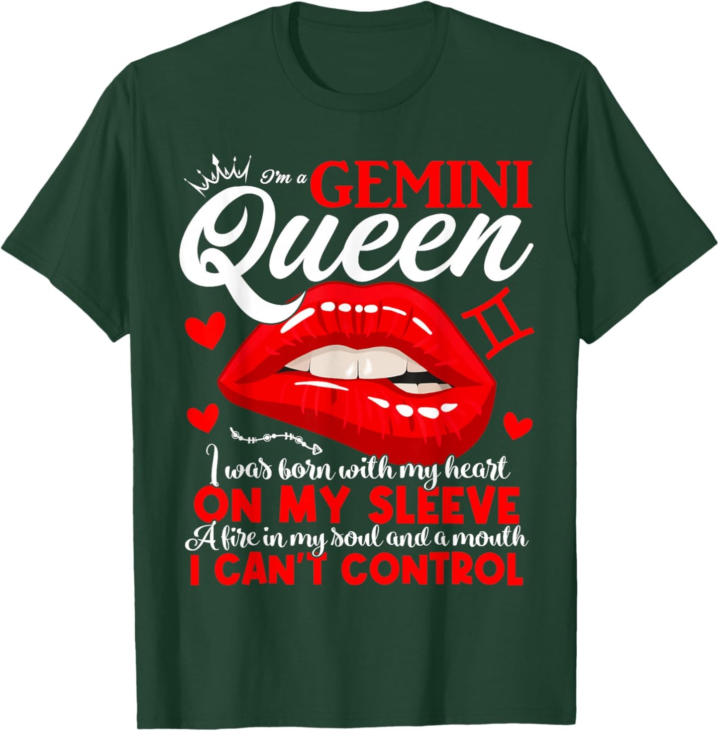 Gemini Queen June Birthday May Gemini Zodiac Sign Women Girl T-Shirt - T-Shirt | Forest