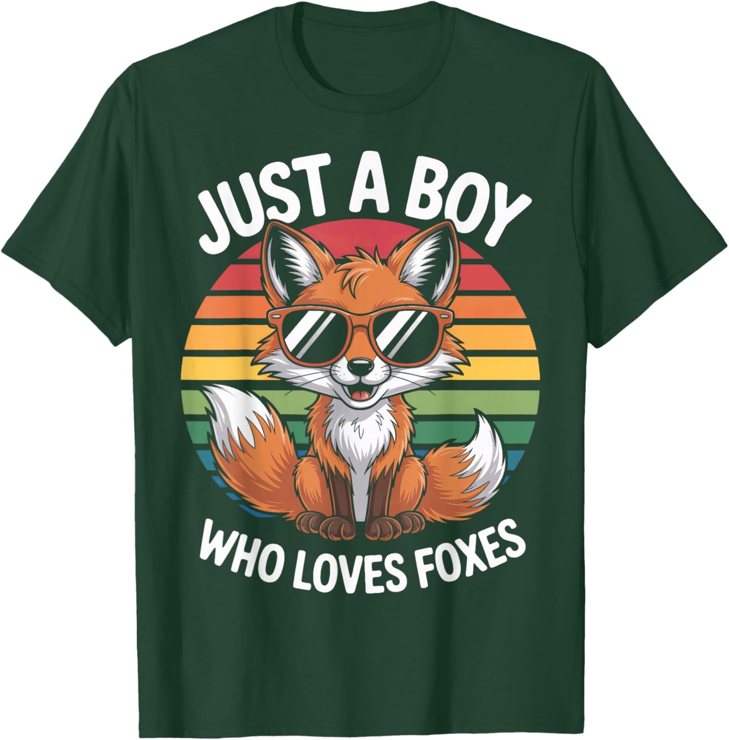 Just A Boy Who Loves Foxes Animal Enthusiast Fox Fan T-Shirt - T-Shirt | Forest