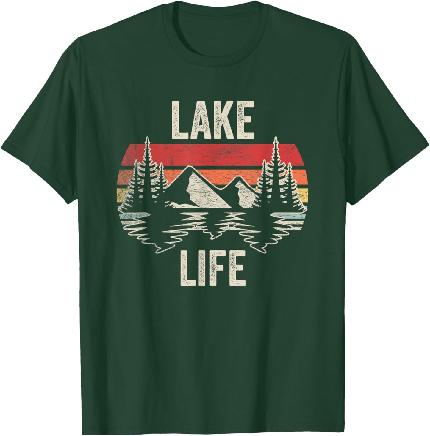 Vintage Lake life Shirt Wildlife Vacation Camper Love Lake T-Shirt - T-Shirt | Forest