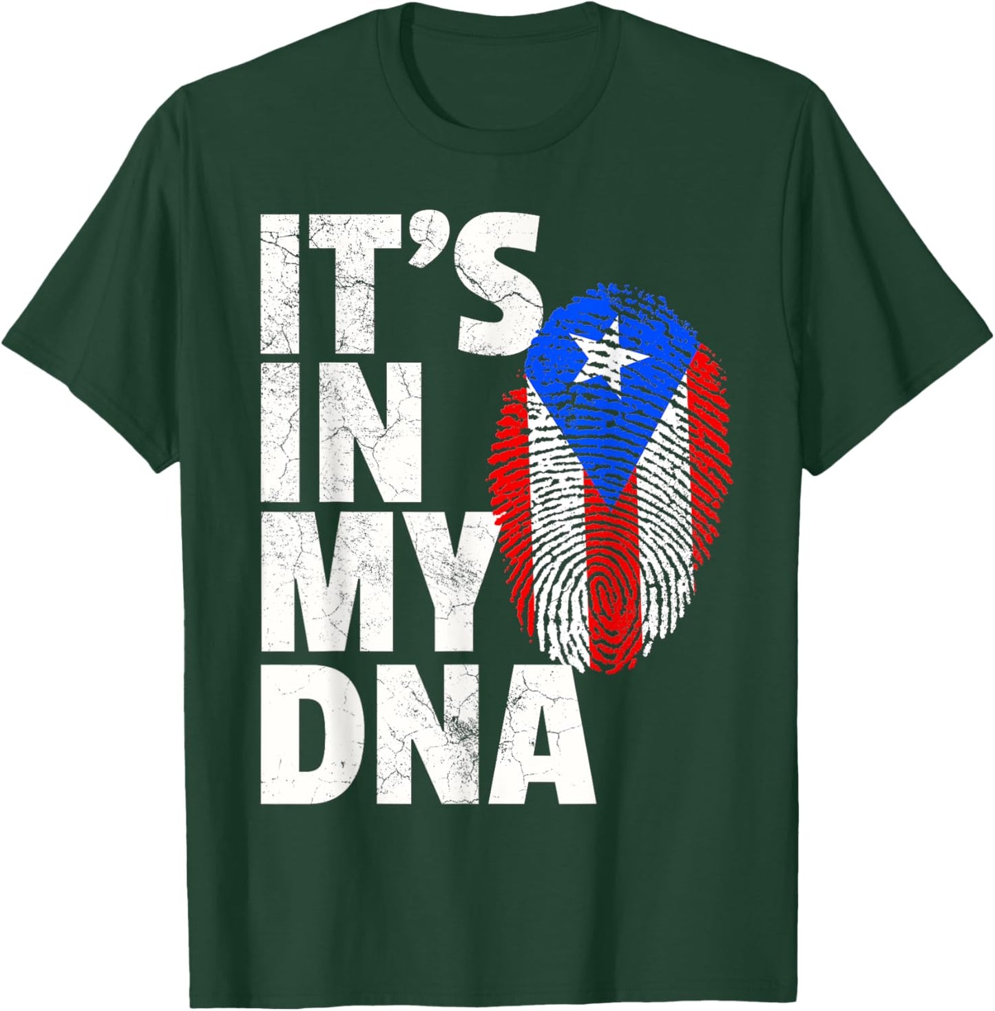 IT'S IN MY DNA Puerto Rico Flag Rican National Pride Roots T-Shirt - T-Shirt | Forest