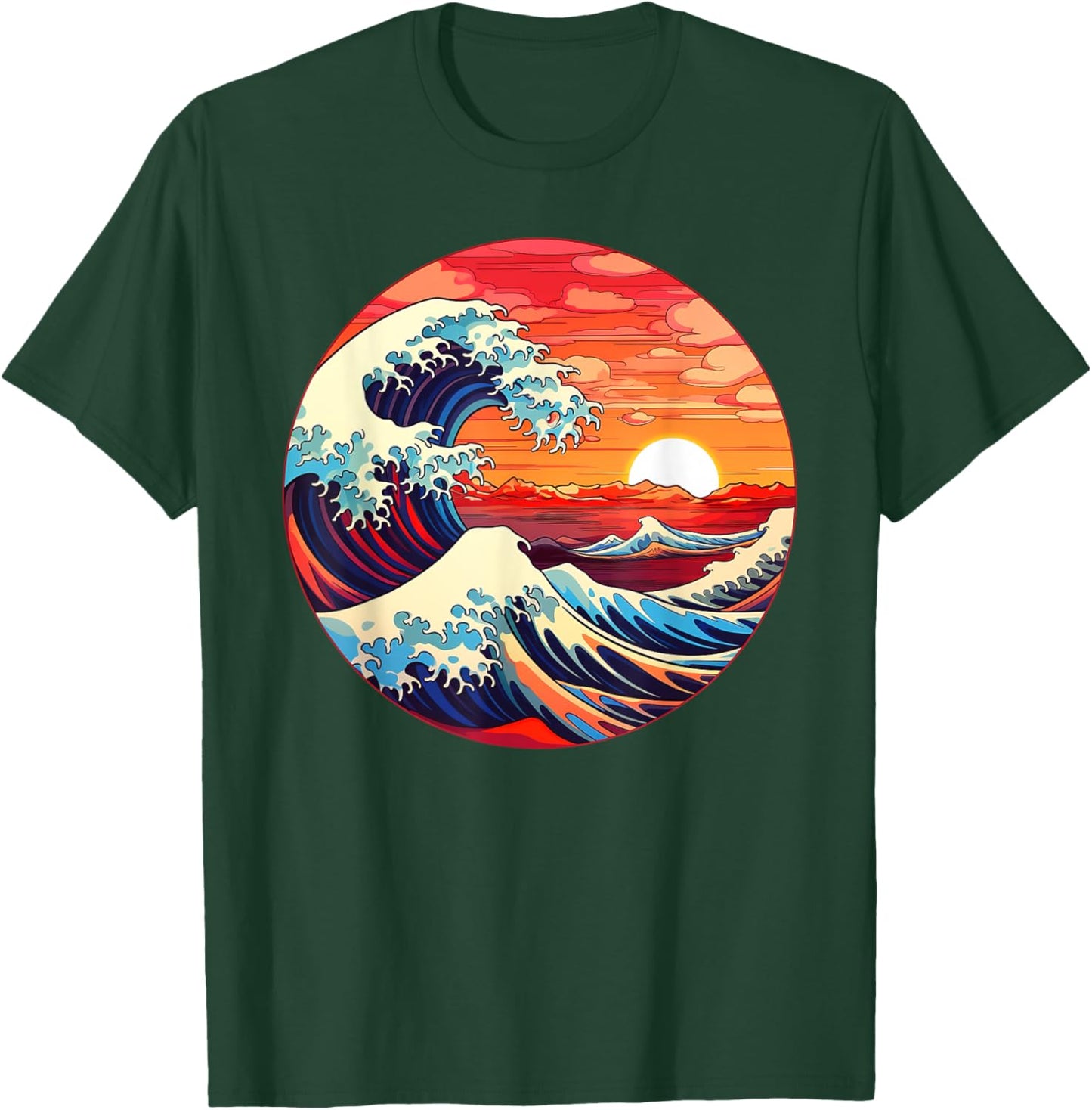 Great Art Aesthetic Tsunami boys Wave off Kanagawa Japanese T-Shirt - T-Shirt | Forest