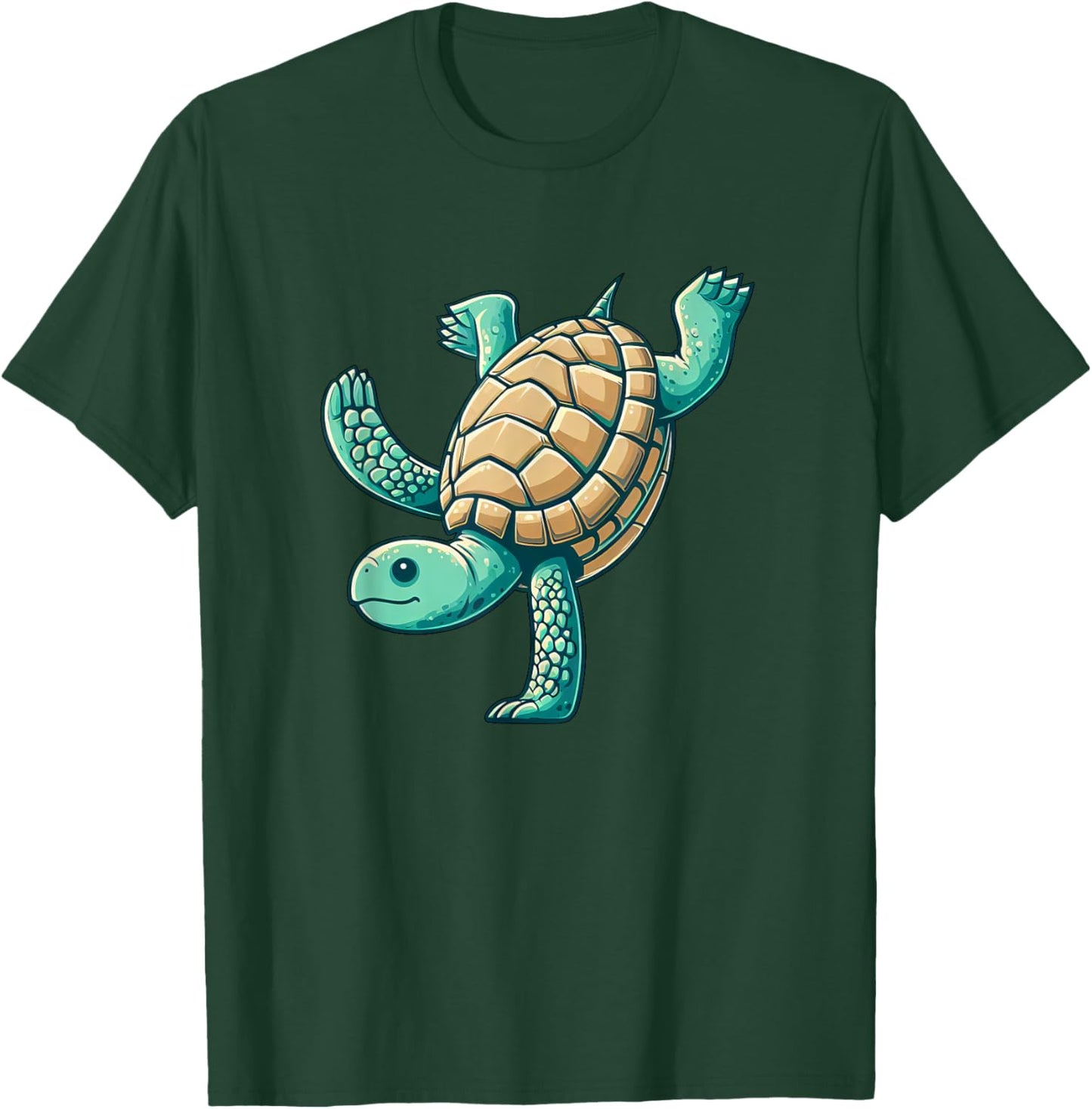 Turtle Handstand Flip Gymnastics T-Shirt - T-Shirt | Forest