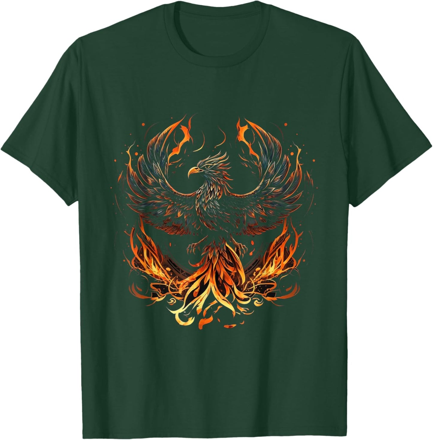 Phoenix Fire Phoenix Bird Reborn Firebird Rising Phoenix T-Shirt - T-Shirt | Forest