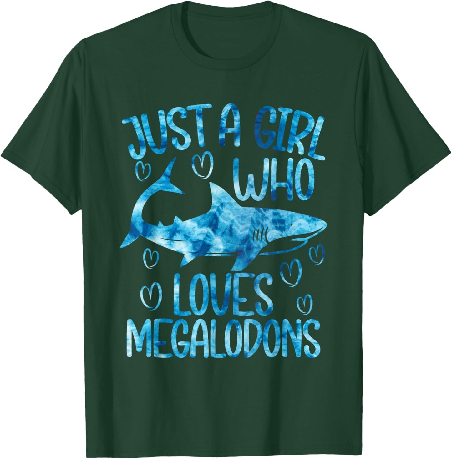 Megaladon Girl Shark Biology Ocean Funny Megalodon Lover T-Shirt - T-Shirt | Forest