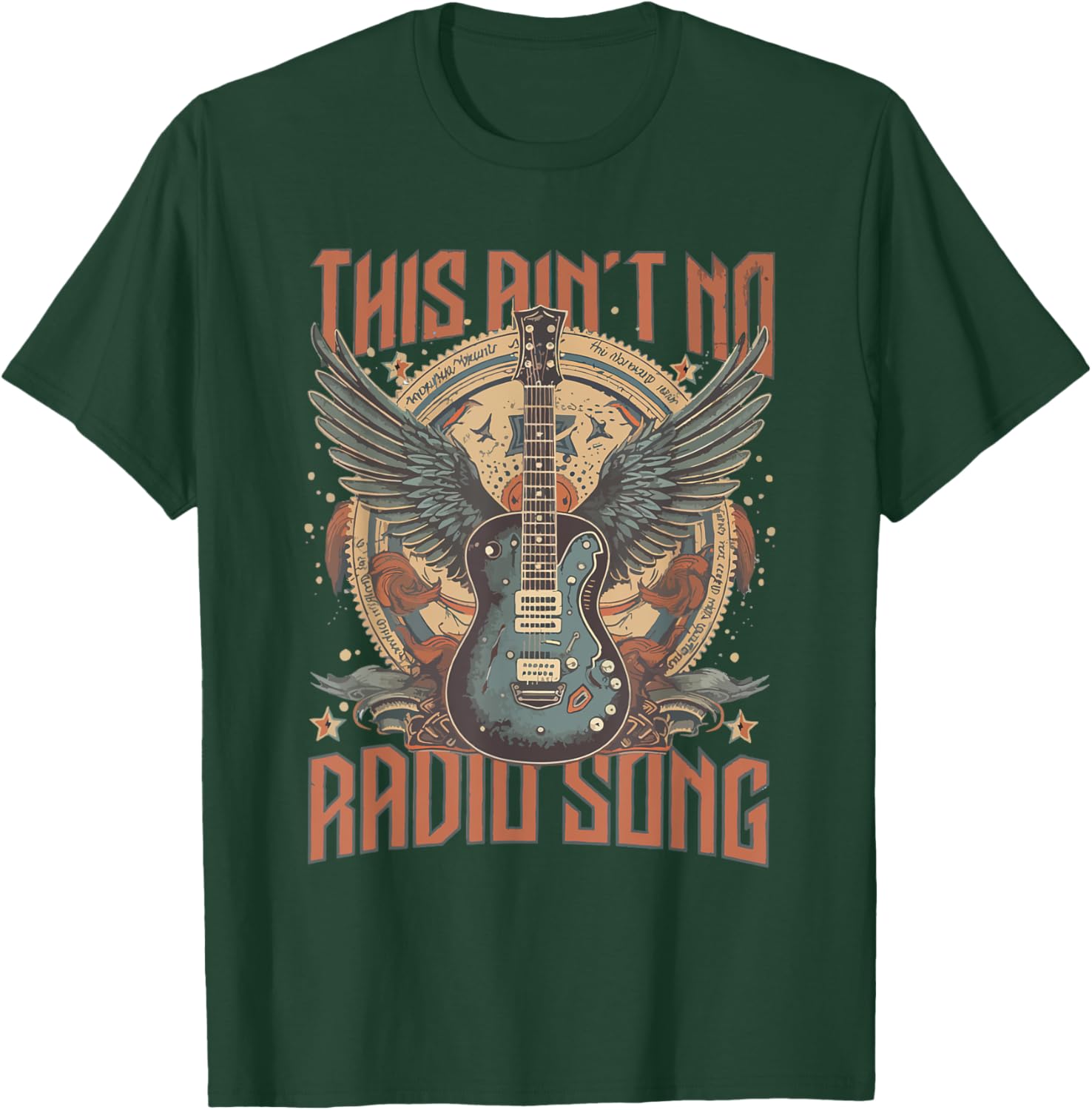 Radio Song | Mockingbird Crow Country Music T-Shirt - T-Shirt | Forest