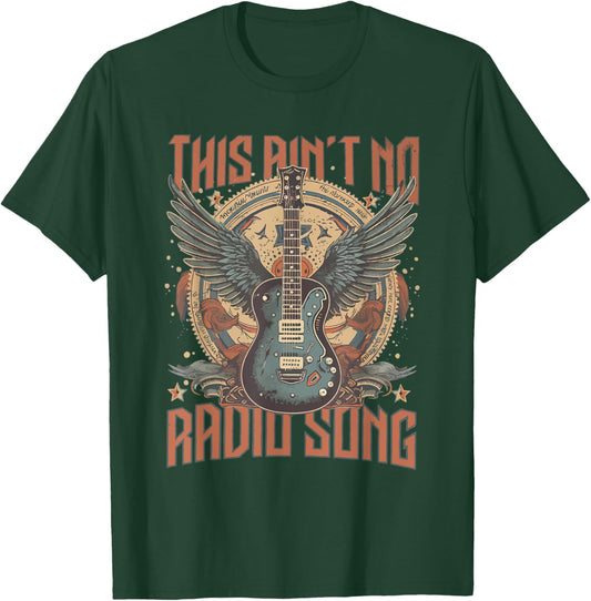 Radio Song | Mockingbird Crow Country Music T-Shirt - T-Shirt | Forest