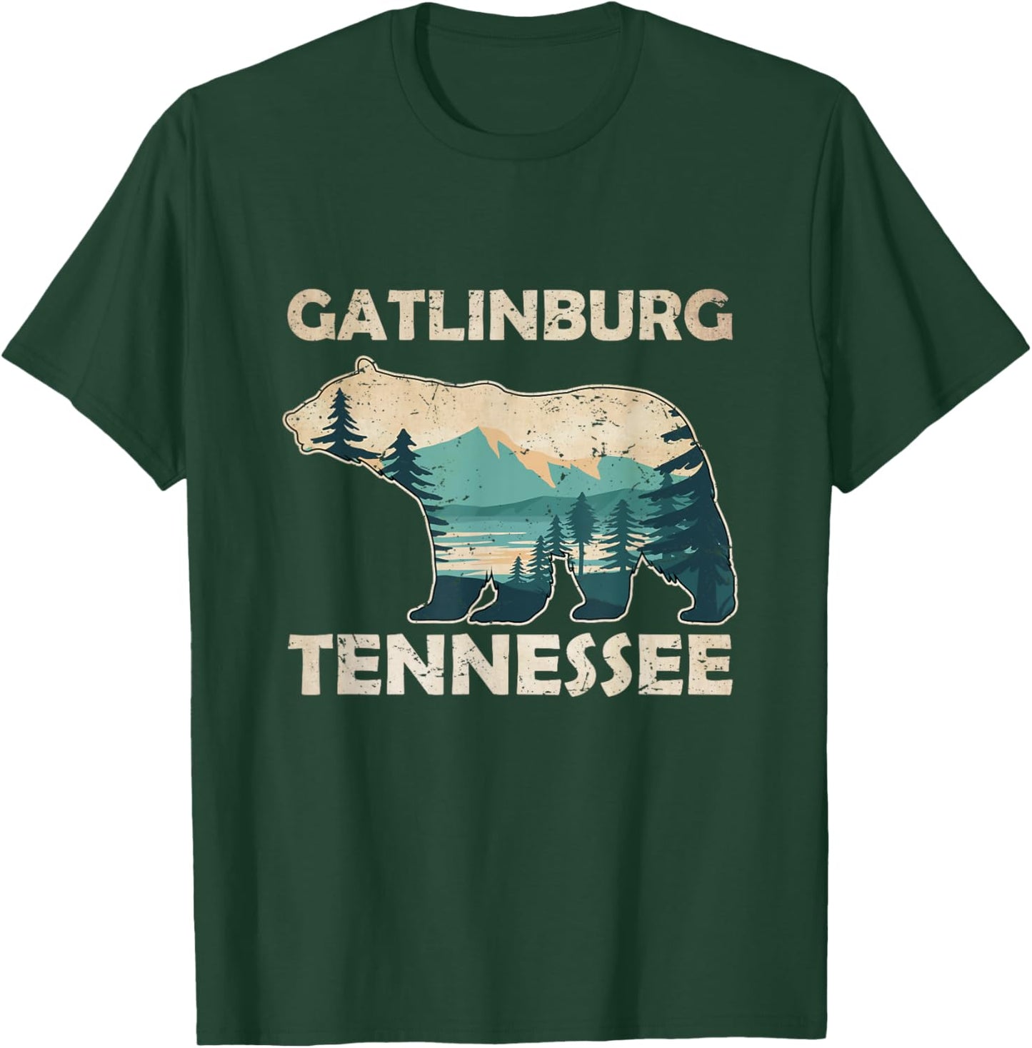 Gatlinburg Tennessee Great Smoky Mountains Bear Souvenir T-Shirt - T-Shirt | Forest