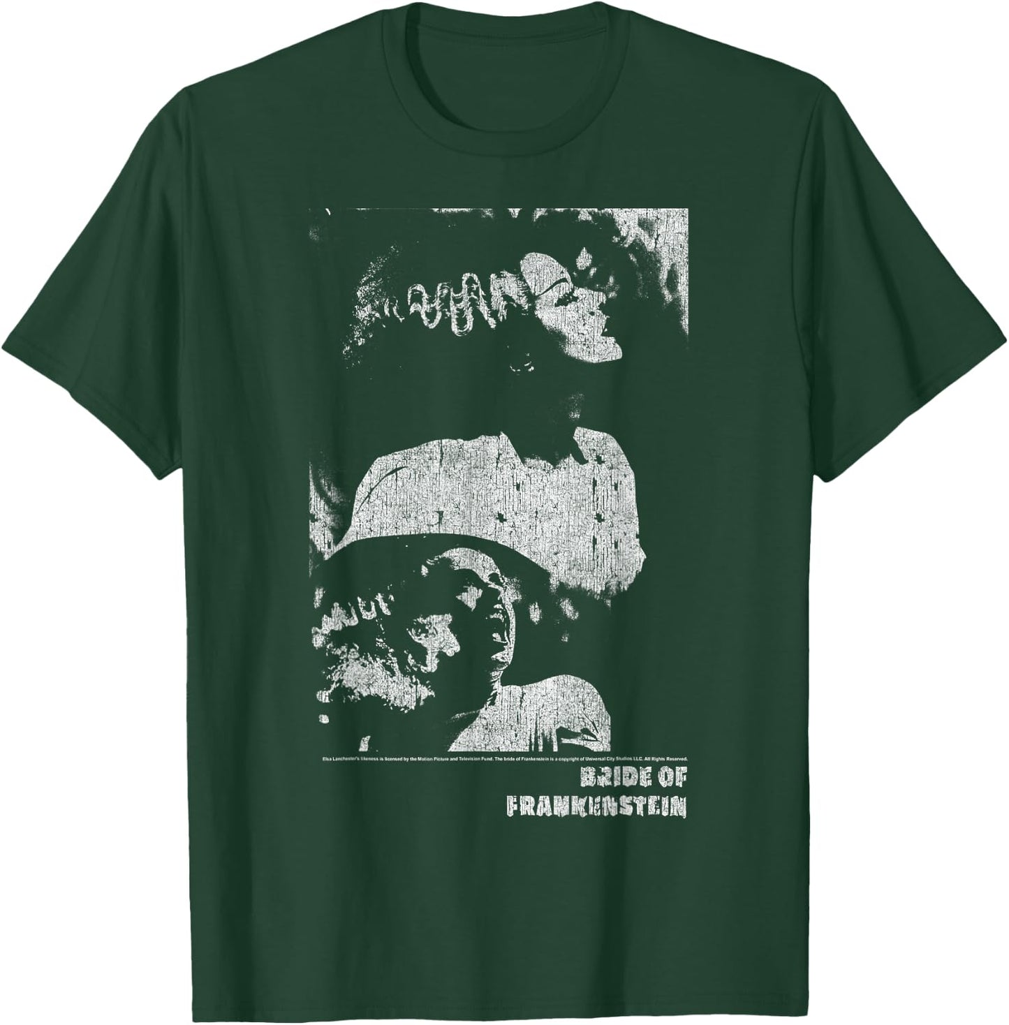 Universal Monsters The Bride Of Frankenstein Distressed T-Shirt - T-Shirt | Forest