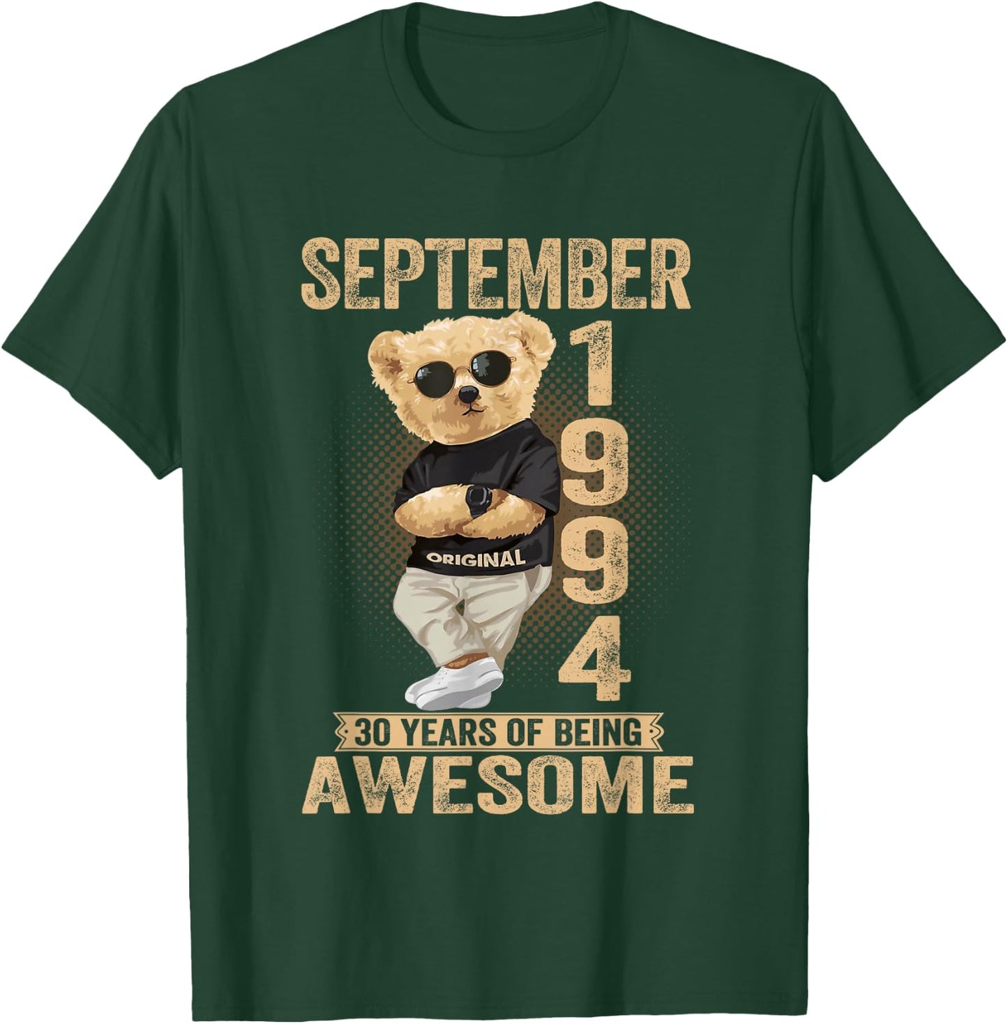 September 31th Birthday Men Women 1994 Awesome Teddy Bear T-Shirt - T-Shirt | Forest