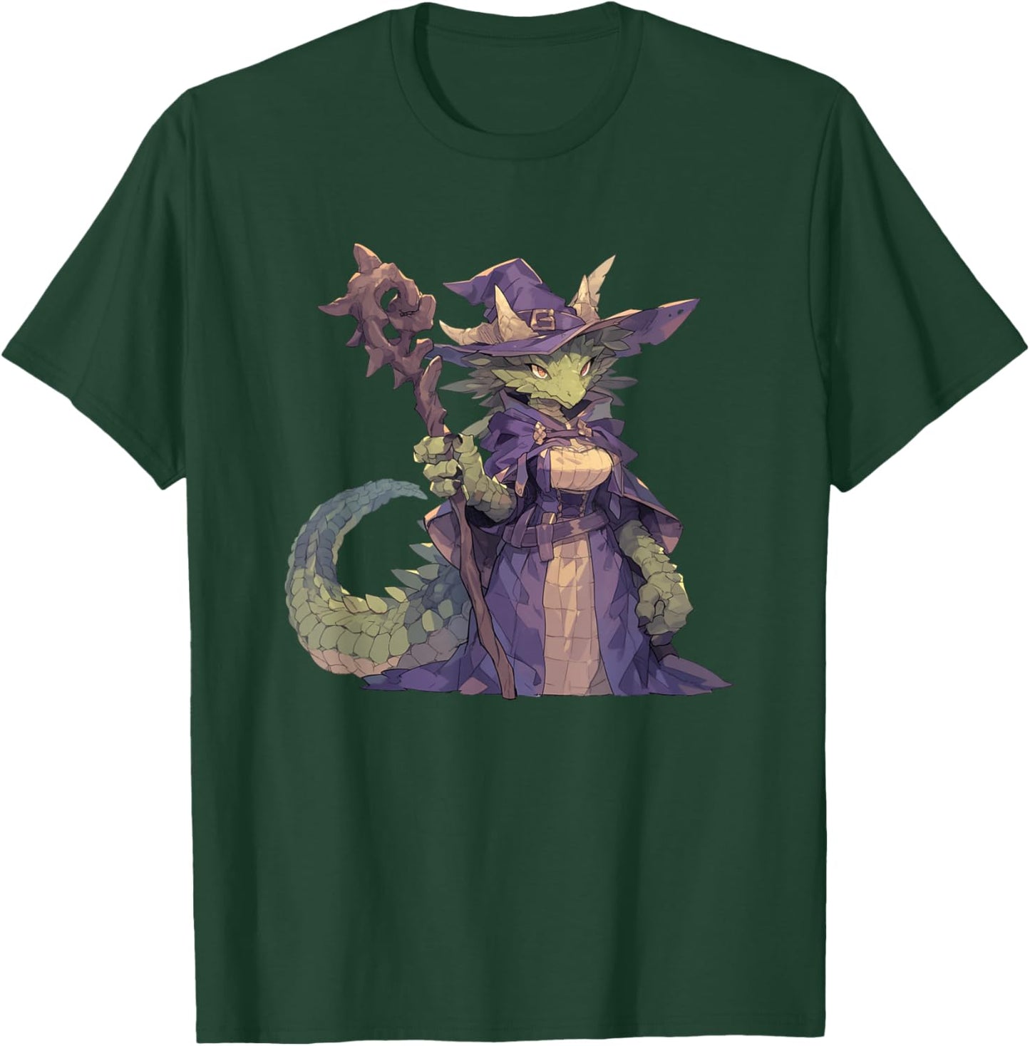 Dragon Dressed As Witch - Dragon Halloween T-Shirt - T-Shirt | Forest