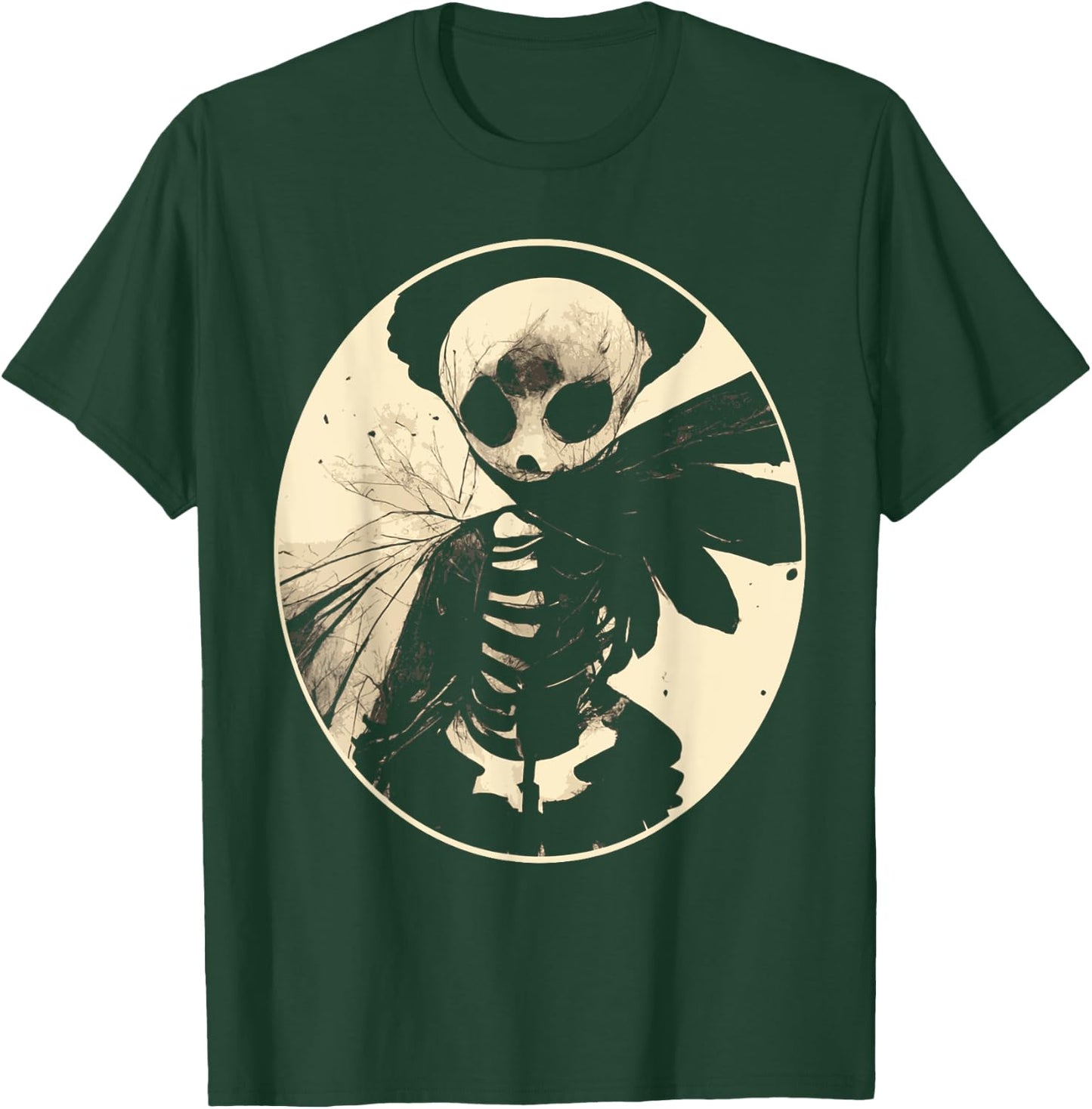 Dark Art Fairycore Butterfly Skeleton T-Shirt - T-Shirt | Forest