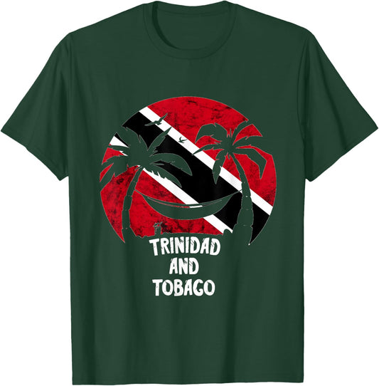 Trinidad And Tobago Flag Hammock Summer Trinidadian Roots T-Shirt - T-Shirt | Forest