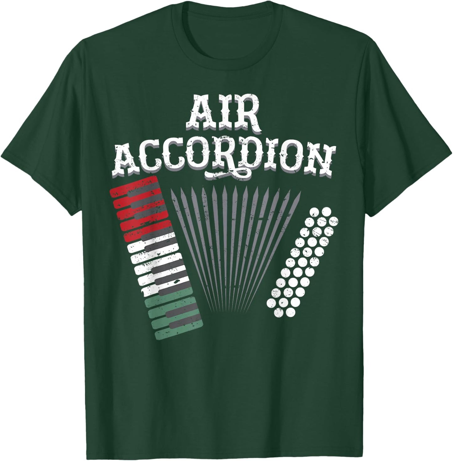 Air Accordion Mexico Flag for Mexico Fiesta Music Lovers T-Shirt - T-Shirt | Forest