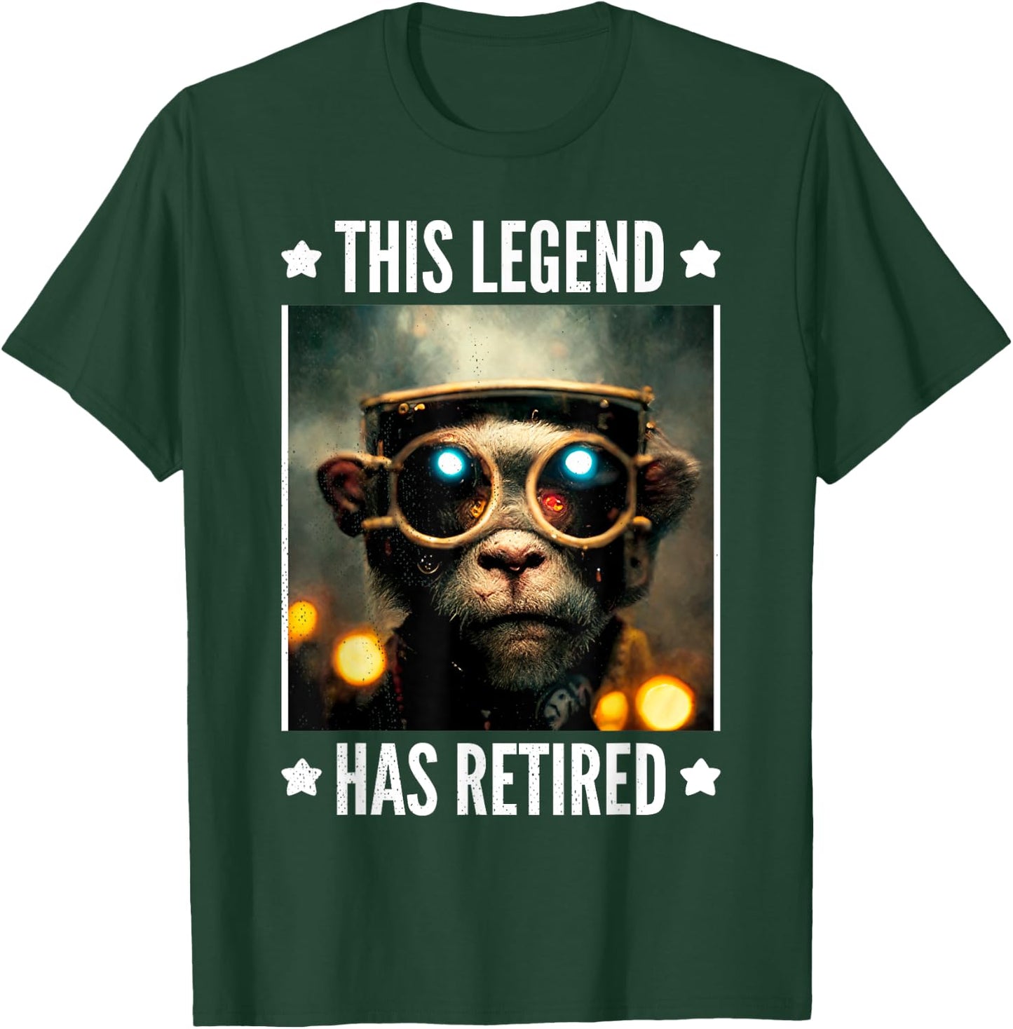This legend has retired. Cool illustrated monkey. T-Shirt - T-Shirt | Forest