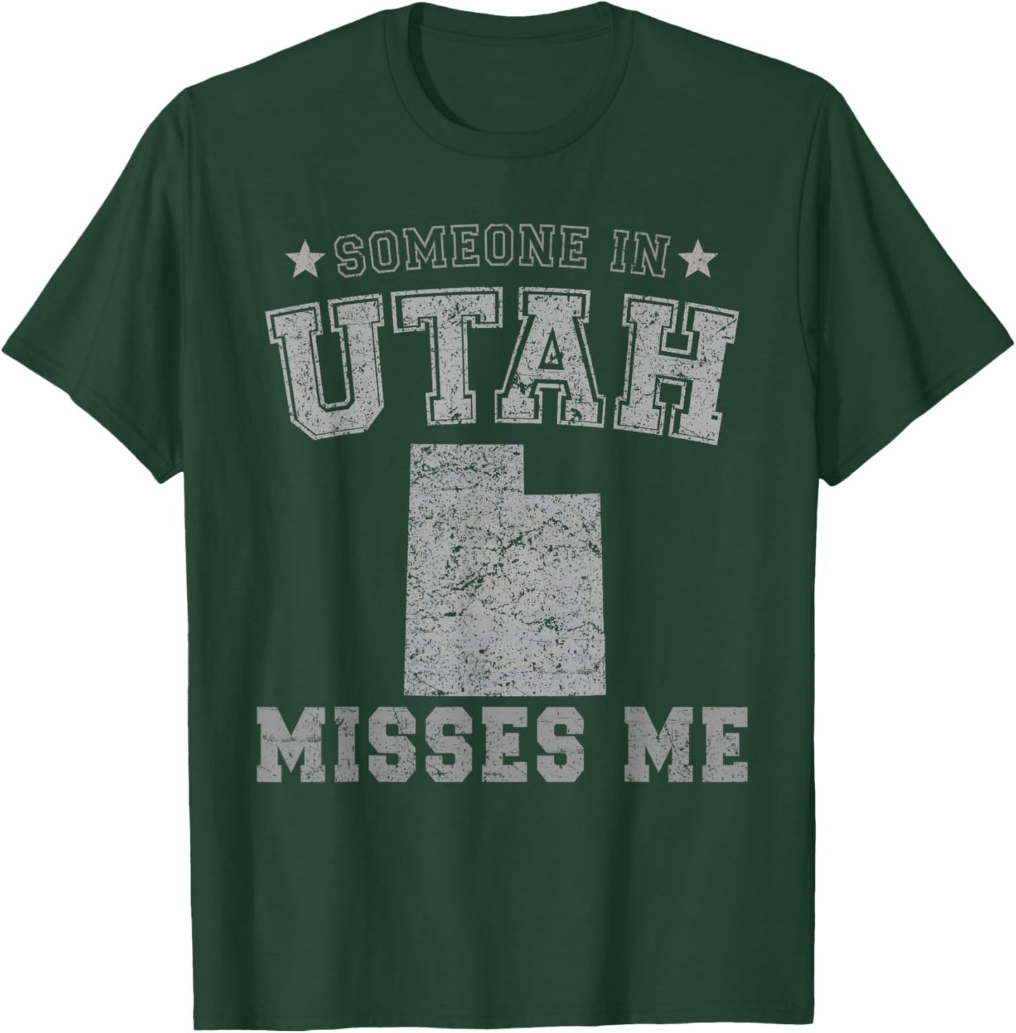 Someone In Utah Misses Me Heart Vintage State T-Shirt - T-Shirt | Forest