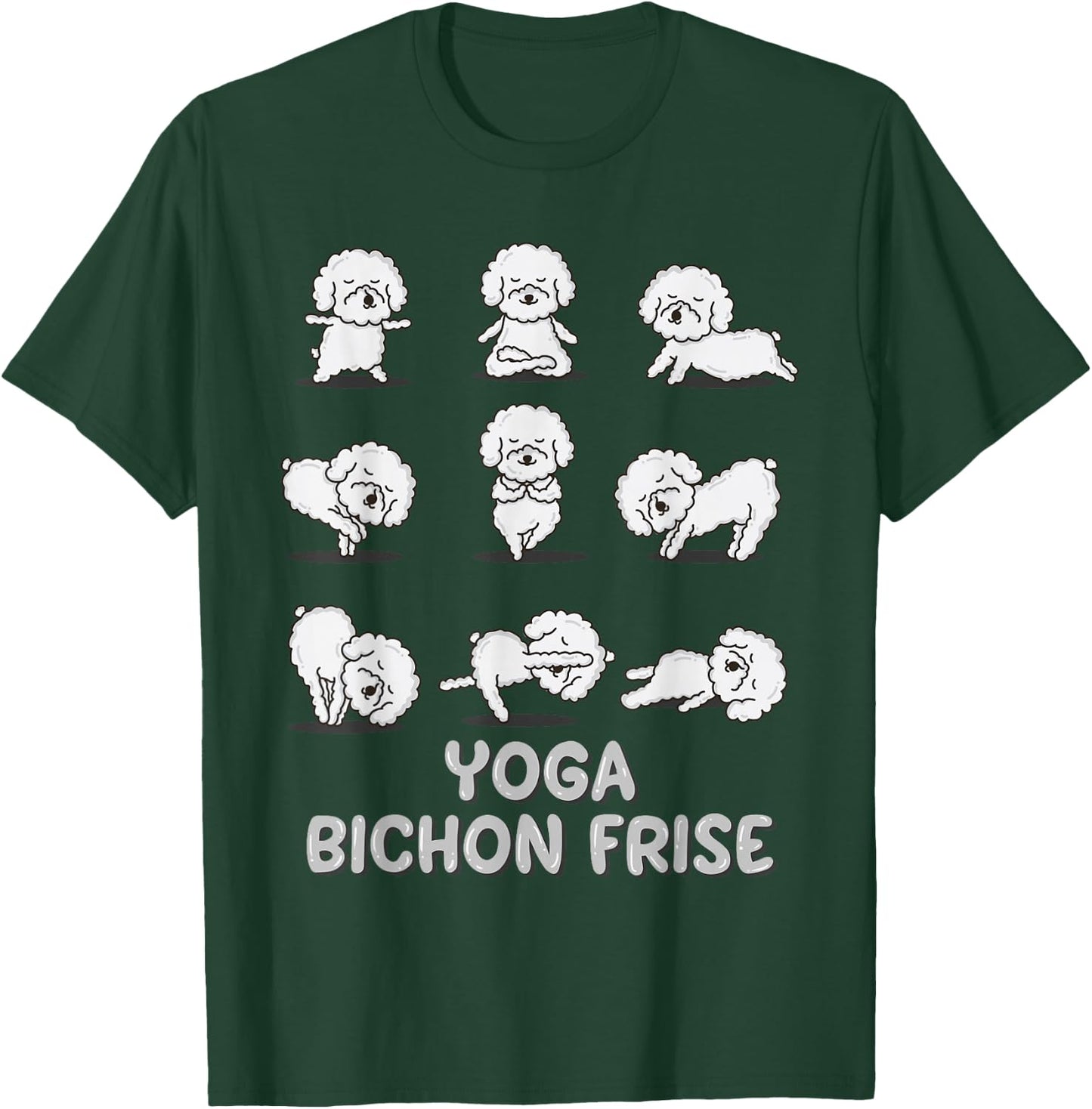 Yoga Bichon Frise Shirt Spiritual Zen Meditation Dog Lover T-Shirt - T-Shirt | Forest