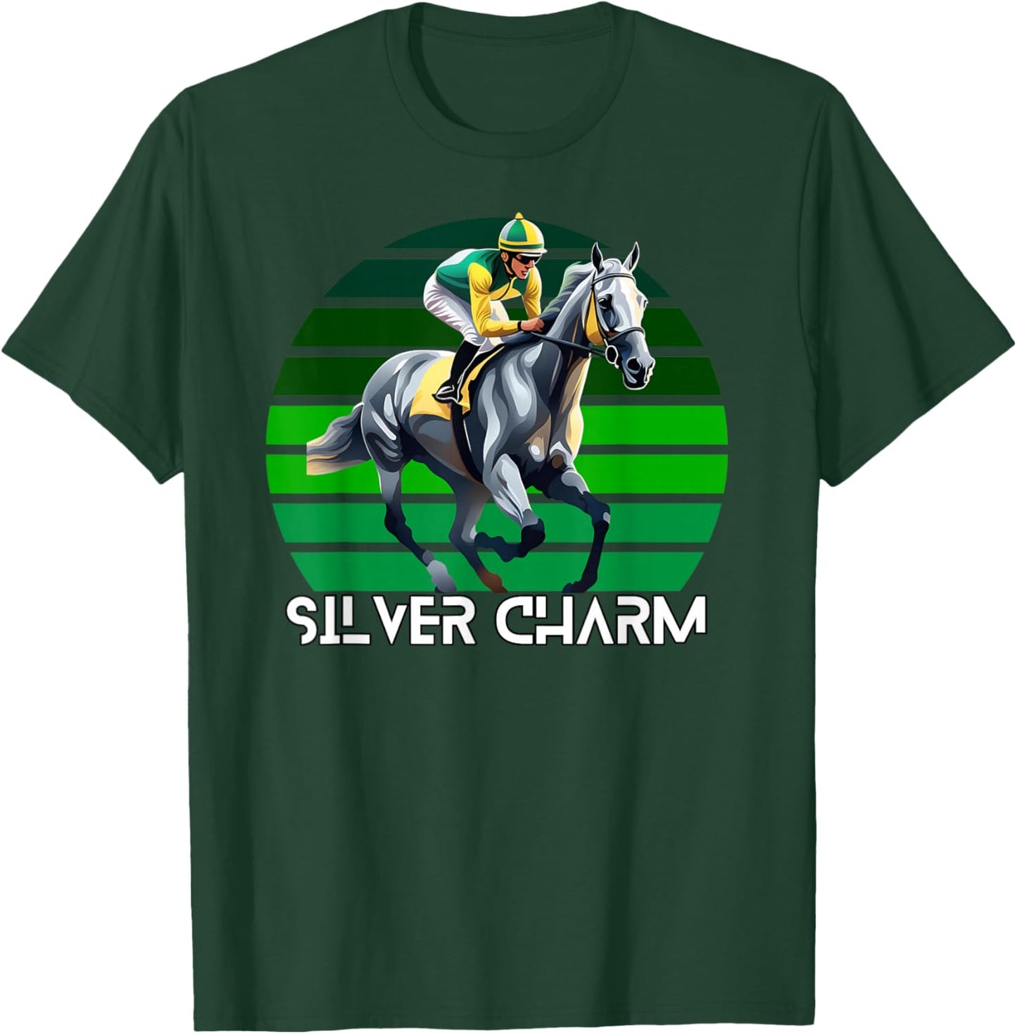 Silver Charm Horse, Horse Racing, Santa Anita, Del Mar Shirt T-Shirt - T-Shirt | Forest