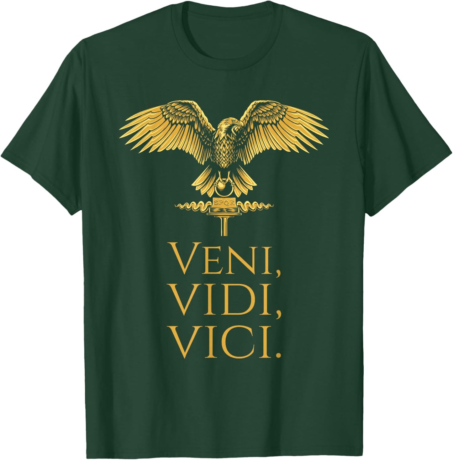 Ancient Roman Eagle - Julius Caesar Quote - Veni Vidi Vici T-Shirt - T-Shirt | Forest