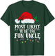 Matching Christmas PJS Most Likely To Be The Fun Uncle T-Shirt - T-Shirt | Forest