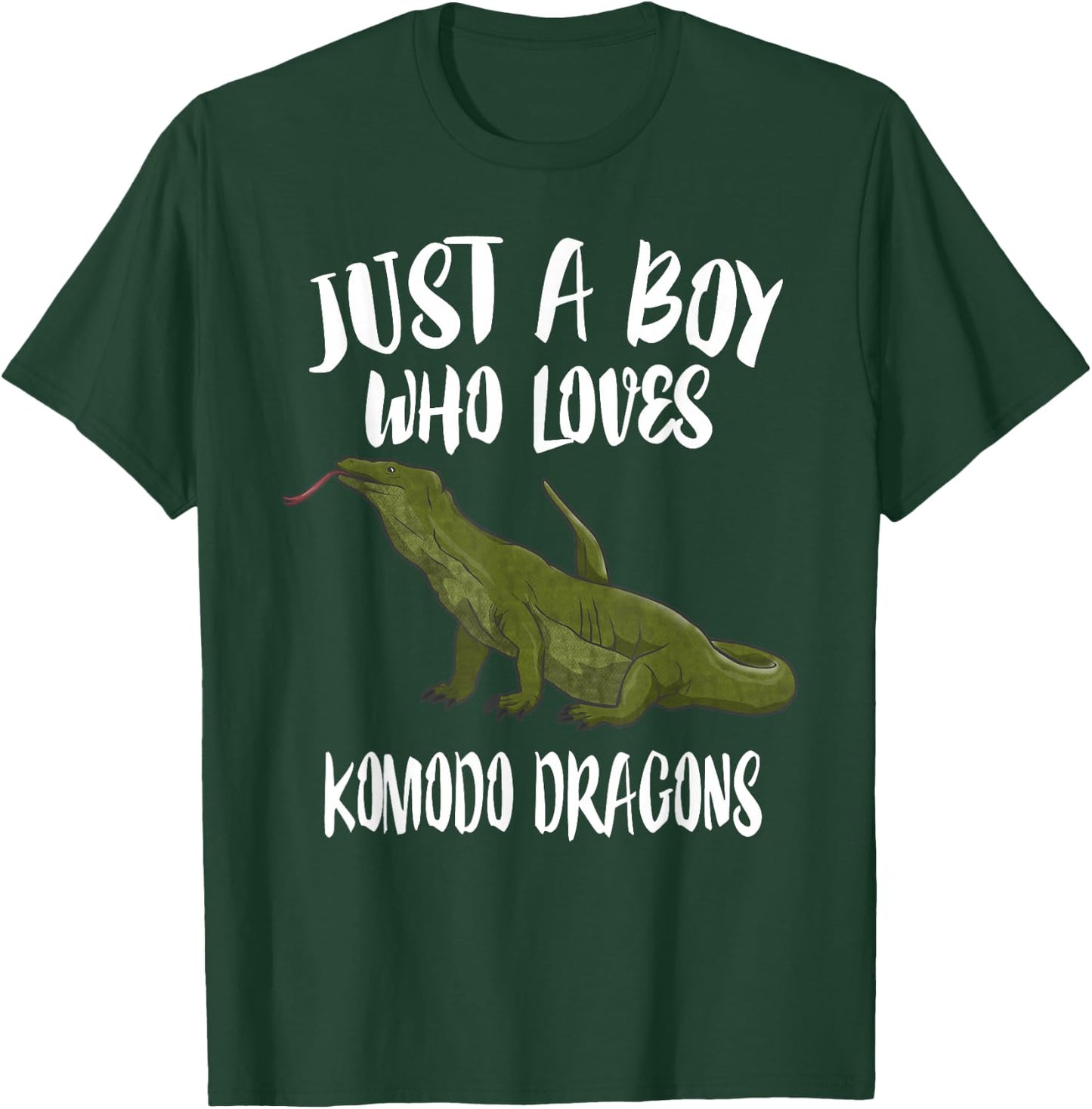 Just A Boy Who Loves Komodo Dragons Animal Gift T-Shirt - T-Shirt | Forest
