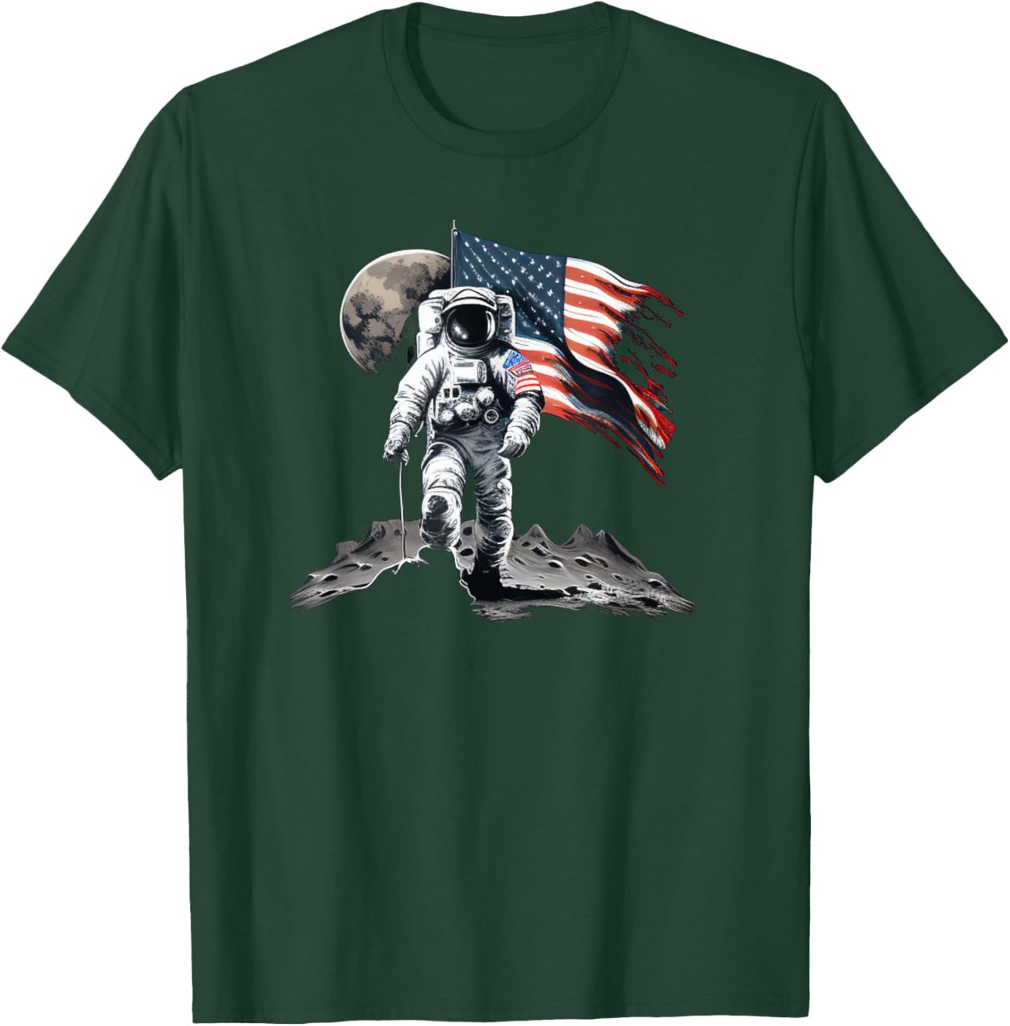 Cool Walking on Moon for Space Lovers T-Shirt - T-Shirt | Forest