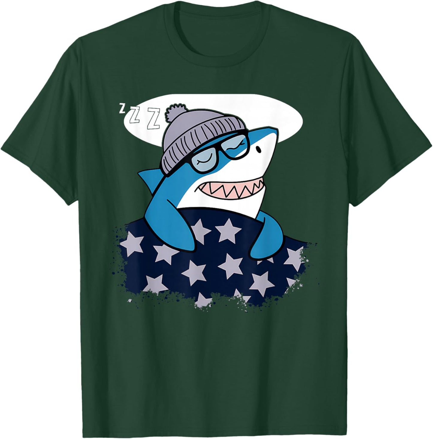 Shark Sleeping Animal Pajamas Nap PJs Outfit Shark T-Shirt - T-Shirt | Forest