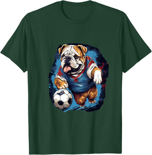 English Bulldog Soccer - English Bulldog T-Shirt - T-Shirt | Forest