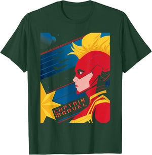 Marvel Captain Marvel Carol Danvers Jets Profile T-Shirt - T-Shirt | Forest