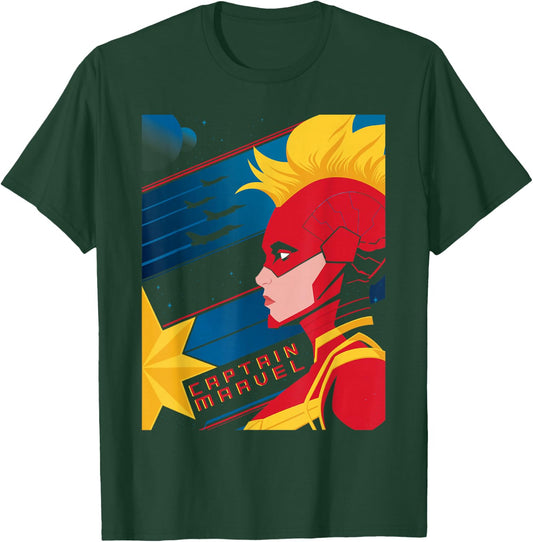 Marvel Captain Marvel Carol Danvers Jets Profile T-Shirt - T-Shirt | Forest