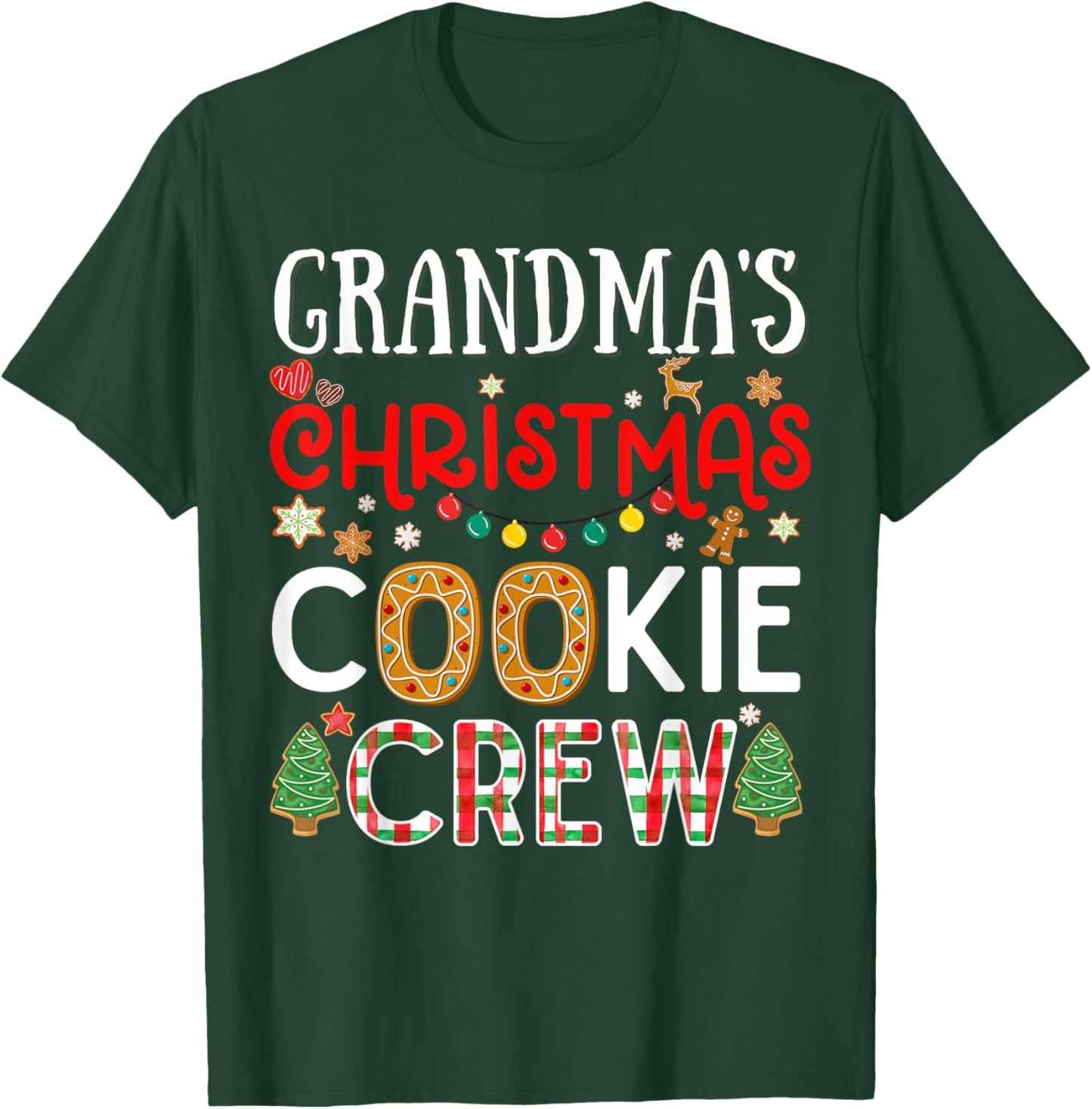 Grandma Christmas Cookie Crew Funny Family Baking Party Cute T-Shirt - T-Shirt | Forest