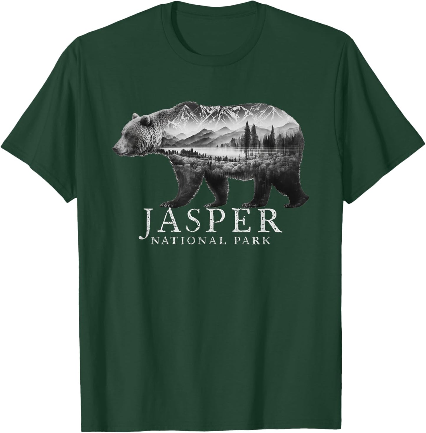Jasper National Park Alberta Canada Mountains Bear Souvenir T-Shirt - T-Shirt | Forest