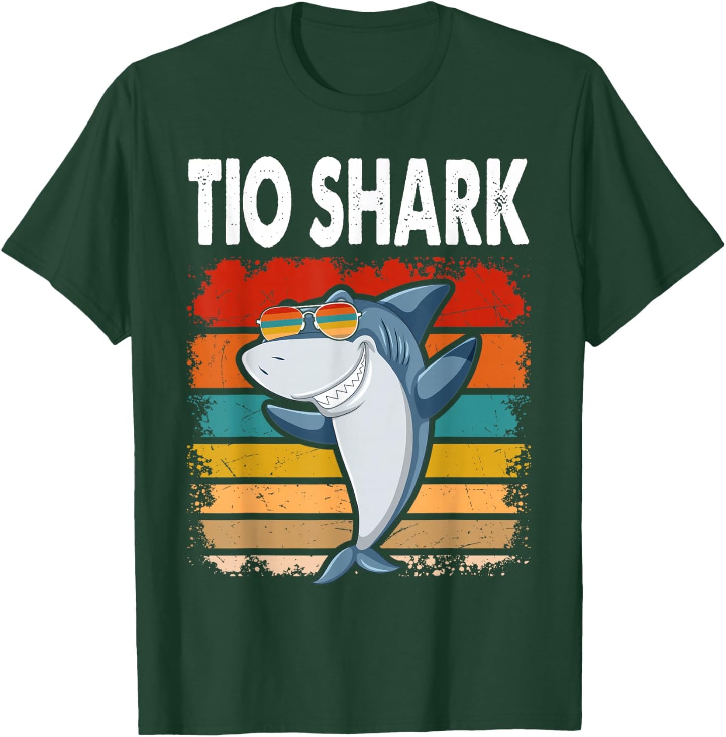 Tio Shark Funny Spanish Uncle Vintage T-Shirt - T-Shirt | Forest